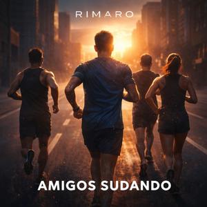 Amigos sudando
