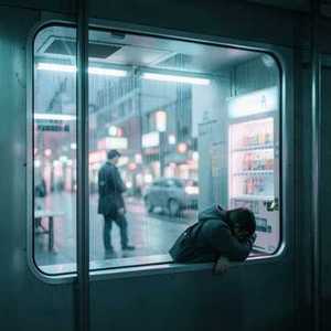 地铁晚风