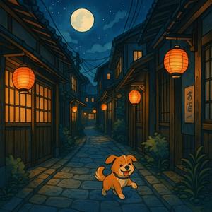 楽しい月明かりの路地