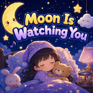 月が君を見守っている