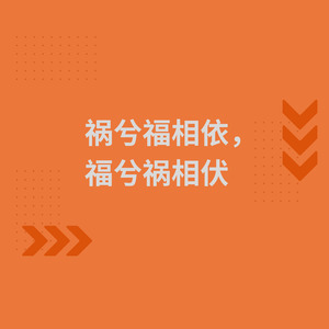 祸兮福相依，福兮祸相伏