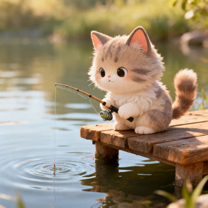 小猫钓鱼