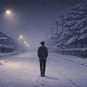 雪の帰り道
