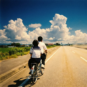 国道沿いの自転車