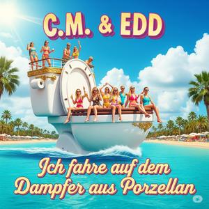 Ich fahre auf dem Dampfer aus Porzellan