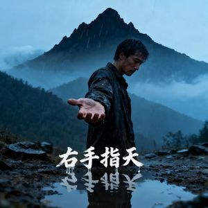 右手指天