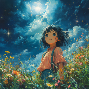 星明かりの下で