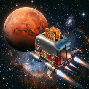 Маленький тостер, летящий на марс