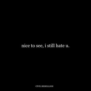 nice to see, i still hate u.