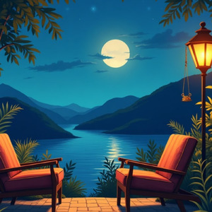 街灯の下で ひと息