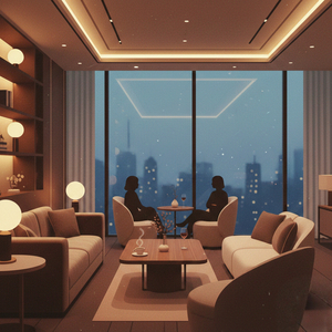 Soft Conversations in the Evening Lounge