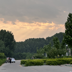 黑色的天空下起了雨