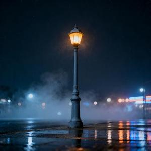 灰色路灯