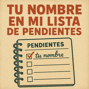 Tu Nombre En Mi Lista De Pendientes
