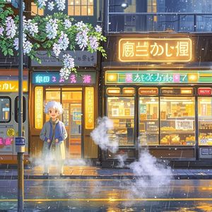 霓虹下的槐花香