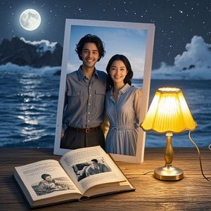 旧相册里的月光