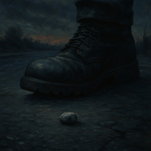 Little stone on the road