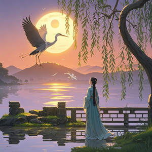 鹭归暮色_璩国苗