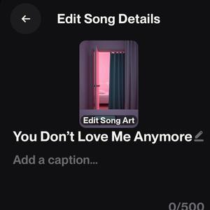 You don't love me any more track 2