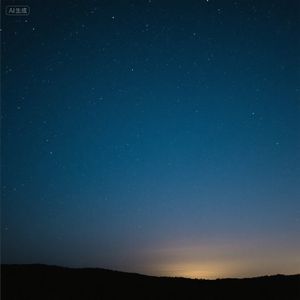 夜幕低垂星点点