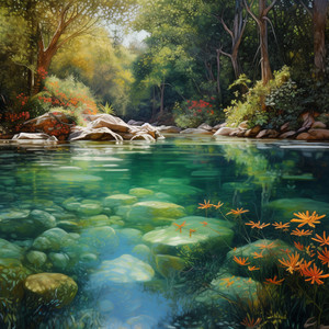 Armonía De La Ondulación Calma Del Agua