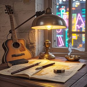 台灯下的旧地图-安曼