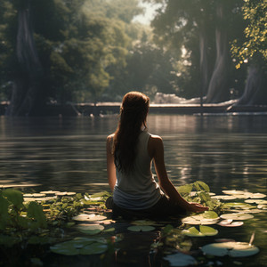 Ritmo Sereno Del Arroyo En El Yoga