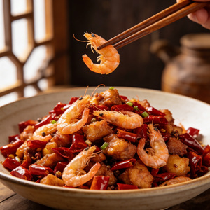 小虾米炒辣子鸡