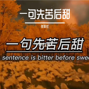 一句先苦后甜