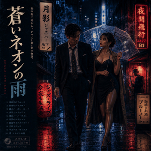 蒼いネオンの雨