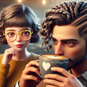 કોફીમાં હૃદય