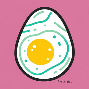 鸡蛋鸭蛋荷包蛋 (抽象)