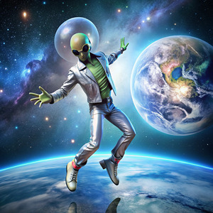 EDM宇宙人地球に到着ダンス