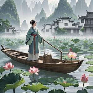 烟雨弄莲舟