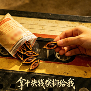 拿十块钱槟榔给我