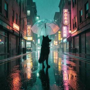 雨垂れネオン