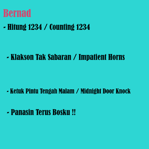 Klakson Tak Sabaran / Impatient Horns (Short Mix)