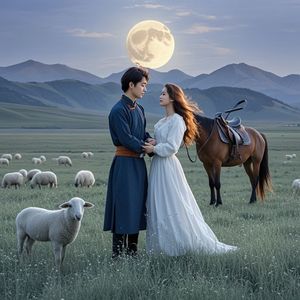 你是草原明媚的月亮