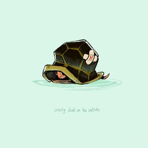 crusty shell on the outside