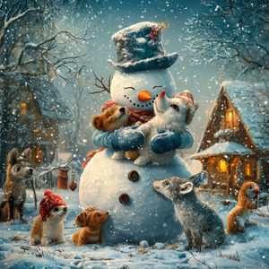 Baby Observing Her First Snowfall