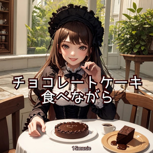チョコレートケーキ食べながら