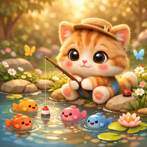 Kitty Goes Fishing
