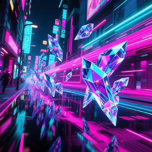 Crystal Chase Through Neon