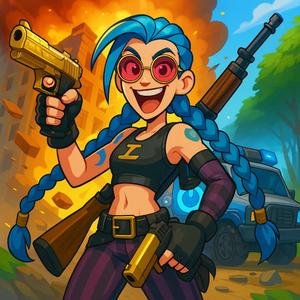 Samotna kobieta z bronią w ręku (Fortnite Hall of Fame Glory song) underground rap edition