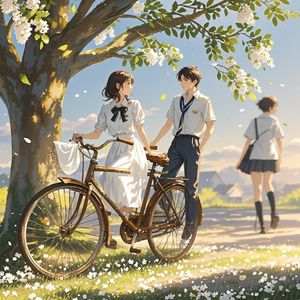 旧单车与白衬衫-有余