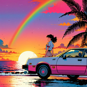 レインボーサンセット