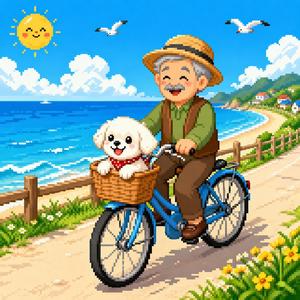 강아지와 함께 한 바다2