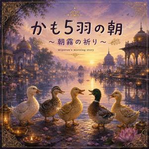 かも5羽の朝 〜朝霧の祈り〜