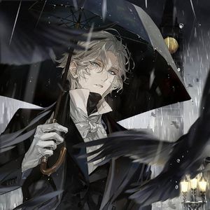 雨雾中的郁金香