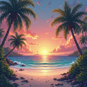 南国の穏やかな夕暮れ